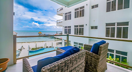 2-Bedroom Condo livingroom looking out onto patio